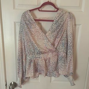 NWT pastel open back blouse